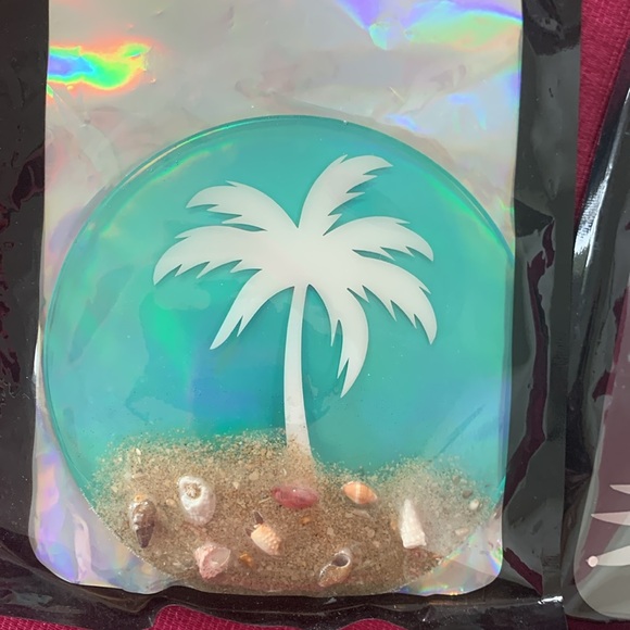 New island coasters made with Guam shells and sand - Picture 2 of 3